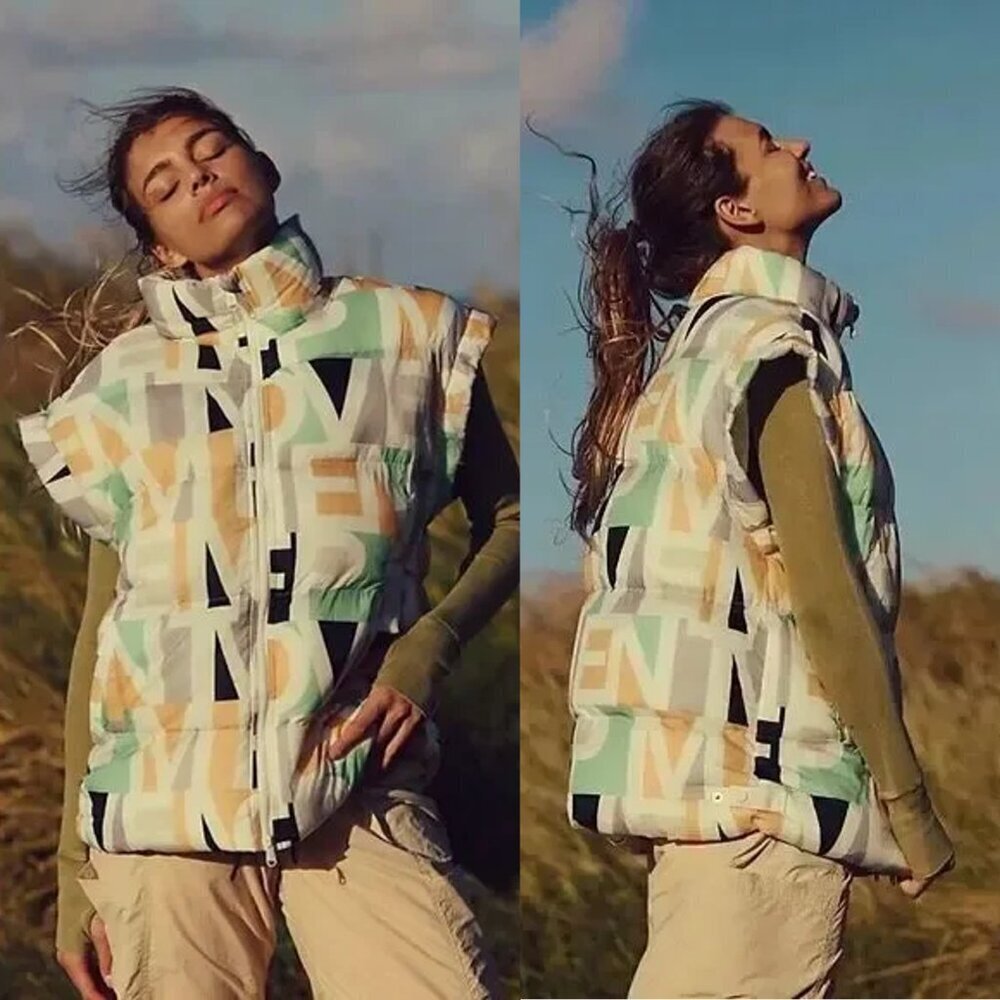 NWT New Free People In A Bubble Printed Puffer Vest Size S